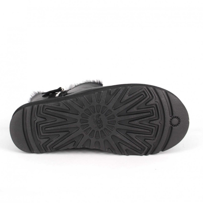Мужские Угги UGG Mens Classic Mini Double Zip Metallic Black