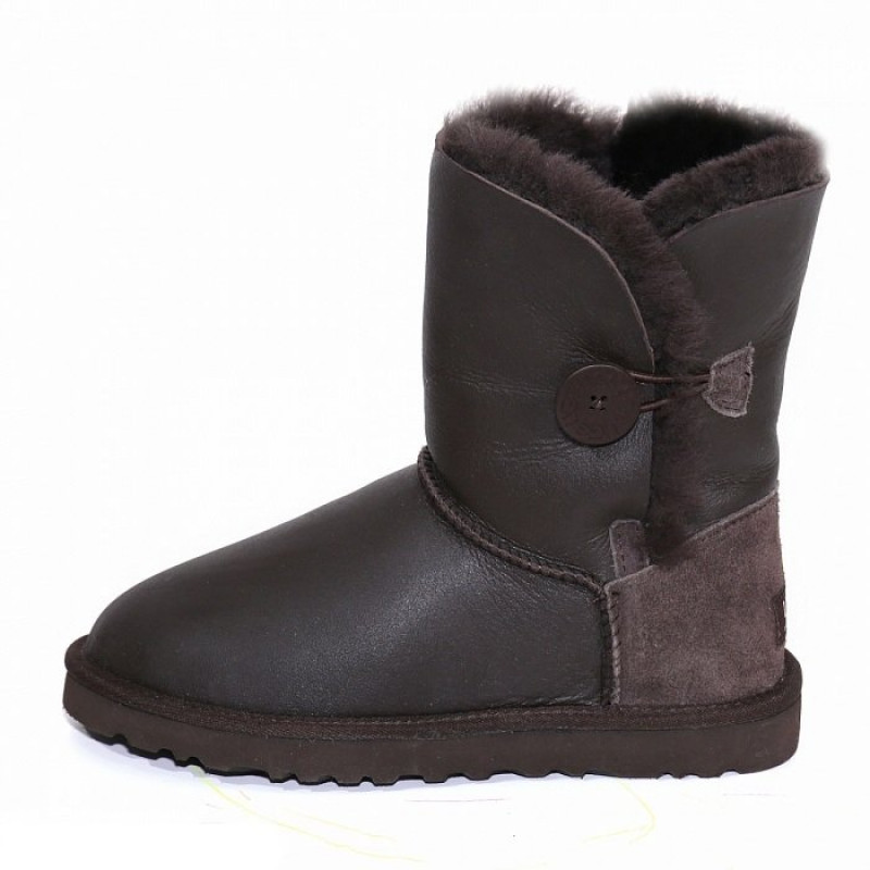 Женские Угги UGG Bailey Button Metallic Chocolate