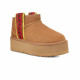 Женские Угги UGG Classic Ultra Mini Braid Platform Chestnut