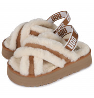 UGG Disco Cross Slide Chestnut