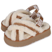 UGG Disco Cross Slide Chestnut