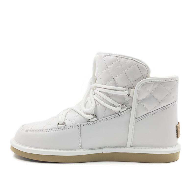 Женские Угги UGG Lodge Mini Leather White
