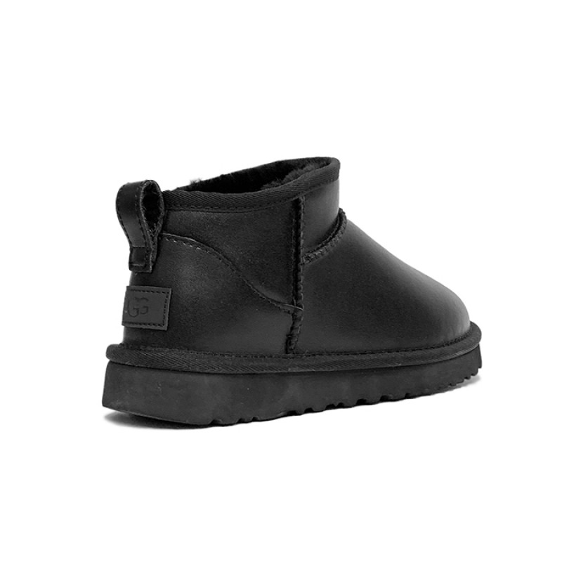 Женские Угги UGG Classic Ultra Mini Leather Black