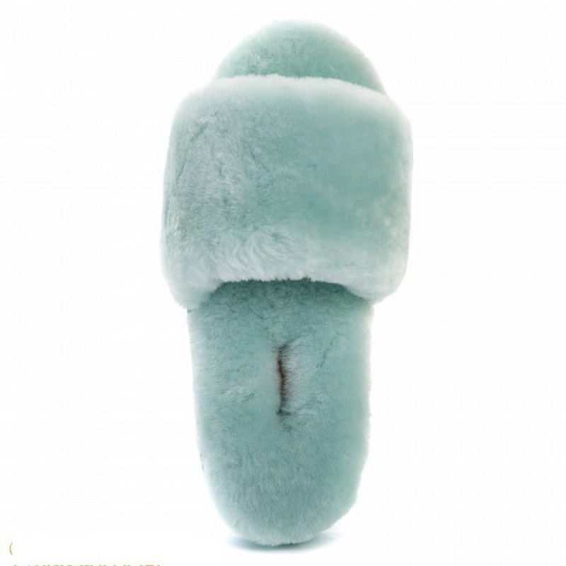 Женские тапочки UGG Fluff Slide Slippers Lake Blue