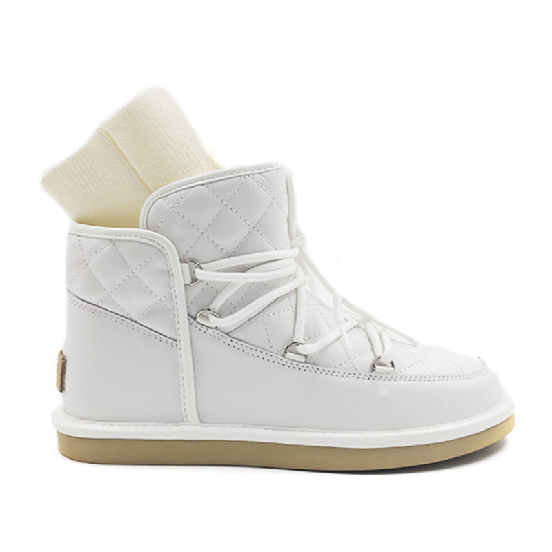 Женские Угги UGG Lodge Mini Leather White