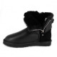Мужские Угги UGG Mens Classic Mini Double Zip Metallic Black