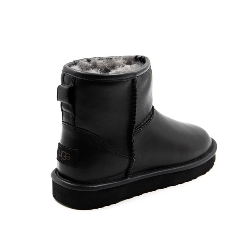 Мужские Угги UGG Mens Classic Mini Leather Black