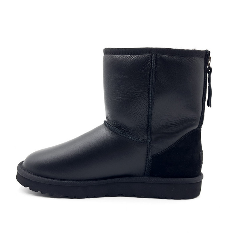 Мужские Угги UGG Mens Classic Short Zip Metallic Black
