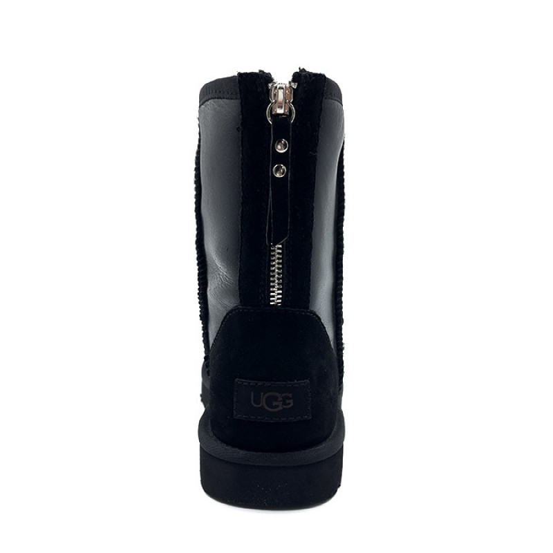 Мужские Угги UGG Mens Classic Short Zip Metallic Black