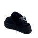 Женские тапочки UGG Funkette Suede Platform Black