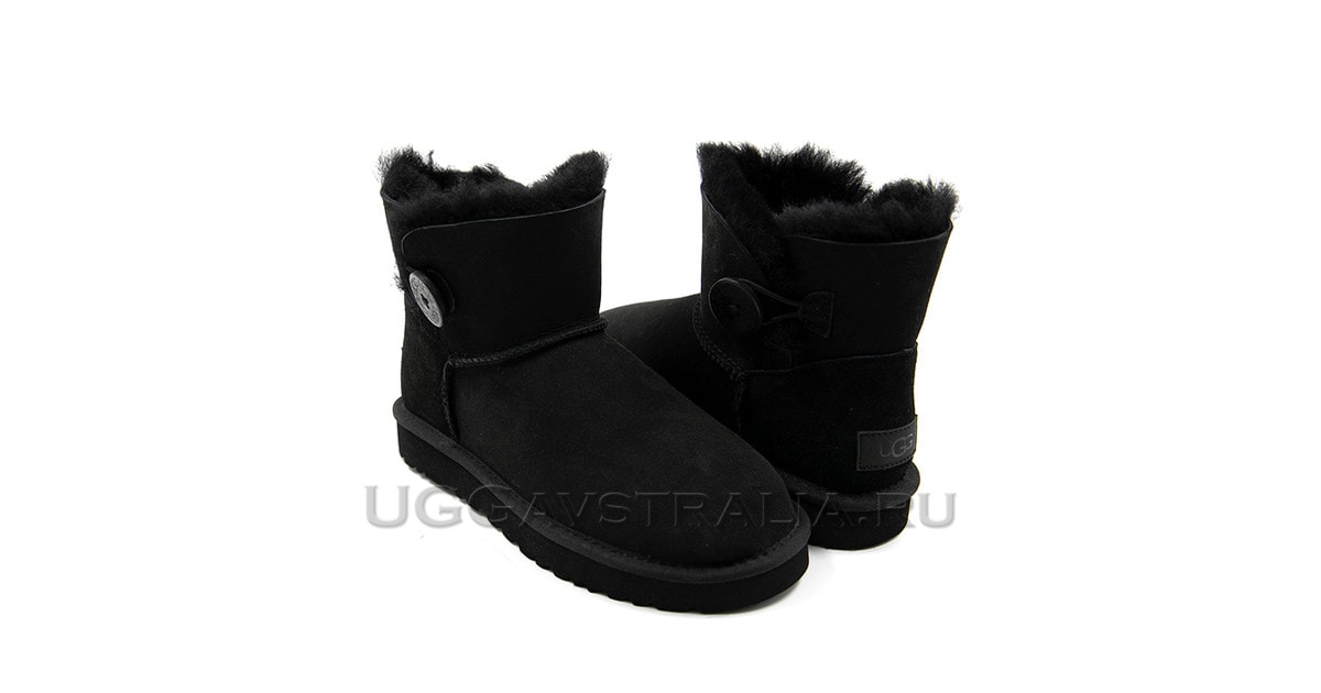 Ugg mini bailey clearance button black