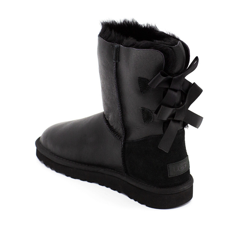 Детские Угги UGG Kids Bailey Bow Metallic Black
