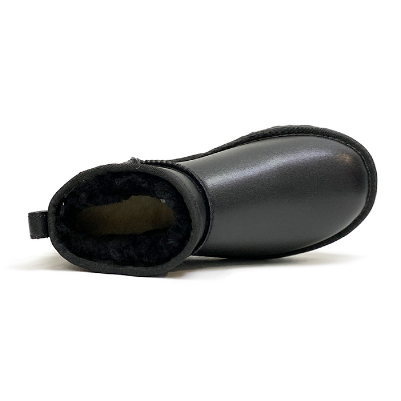 Мужские Угги UGG Mens Classic Ultra Mini Leather Black