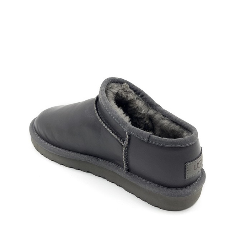 Женские Слипоны UGG Ultra Mini Tasman Leather Grey