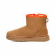Женские Угги UGG Classic Mini Zipper Tape Logo Chestnut