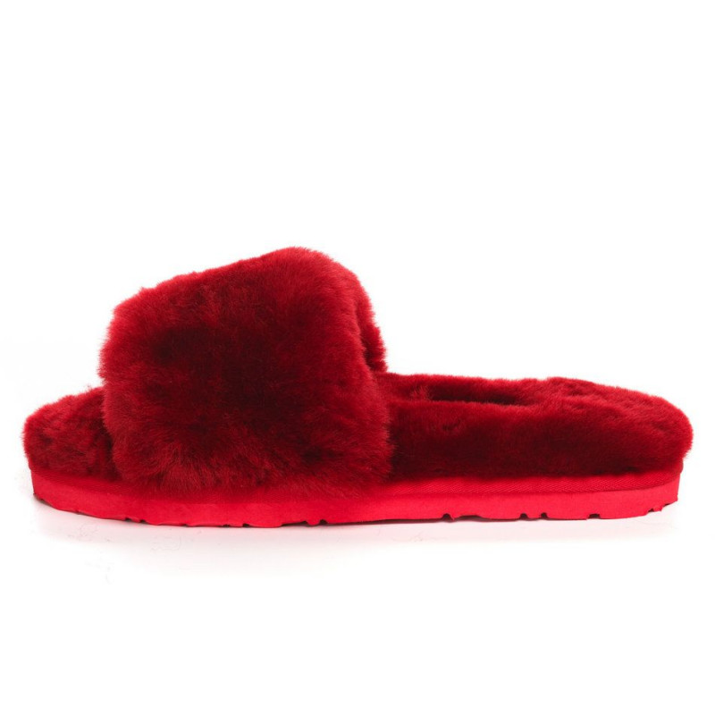 Женские тапочки UGG Fluff Slide Slippers Bordo