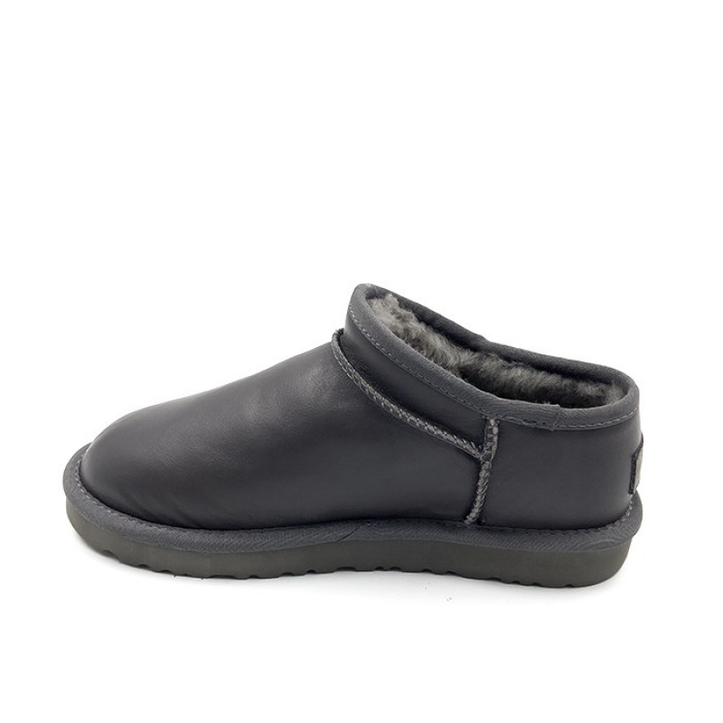 Женские Слипоны UGG Ultra Mini Tasman Leather Grey