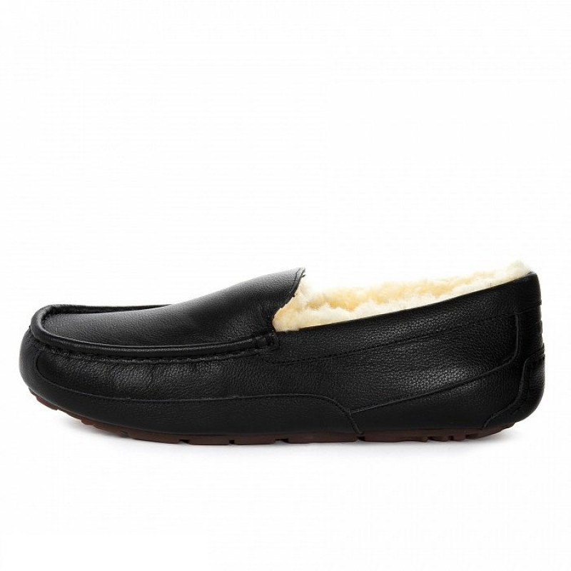 Мужские Мокасины UGG Mens Ascot Leather Black