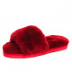 Женские тапочки UGG Fluff Slide Slippers Bordo
