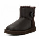 Женские Угги UGG Mini Bailey Button Metallic Chocolate