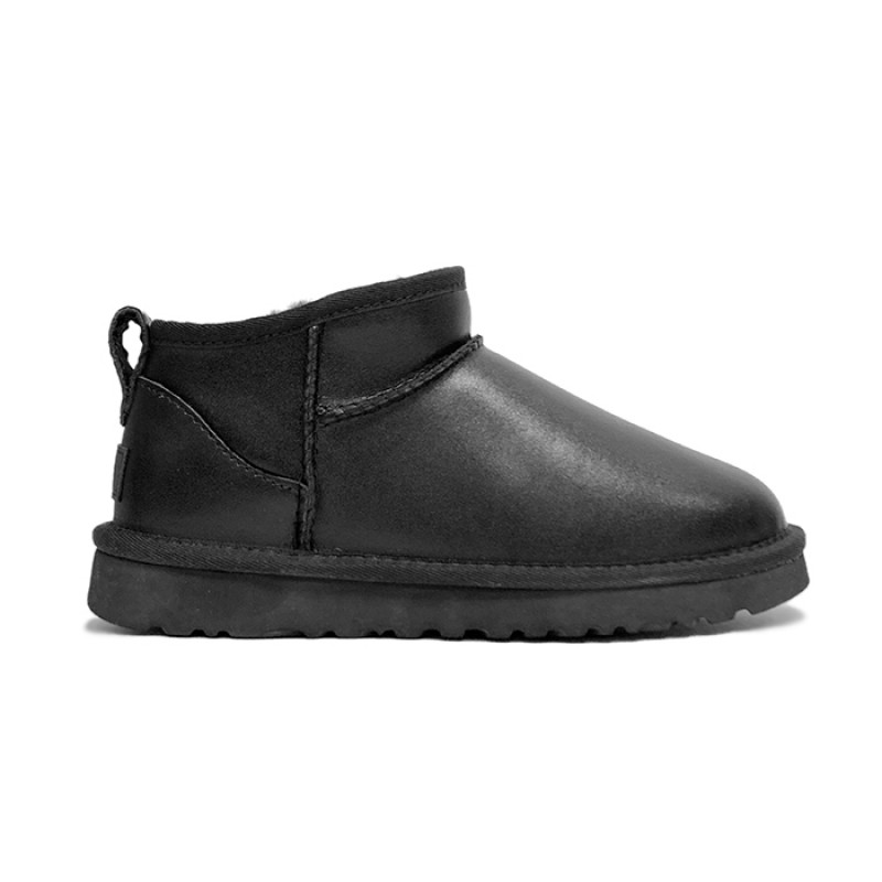 Мужские Угги UGG Mens Classic Ultra Mini Leather Black