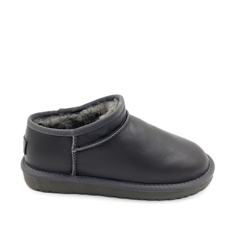 Женские Слипоны UGG Ultra Mini Tasman Leather Grey