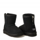 UGG Kids Classic Short Zip II Black