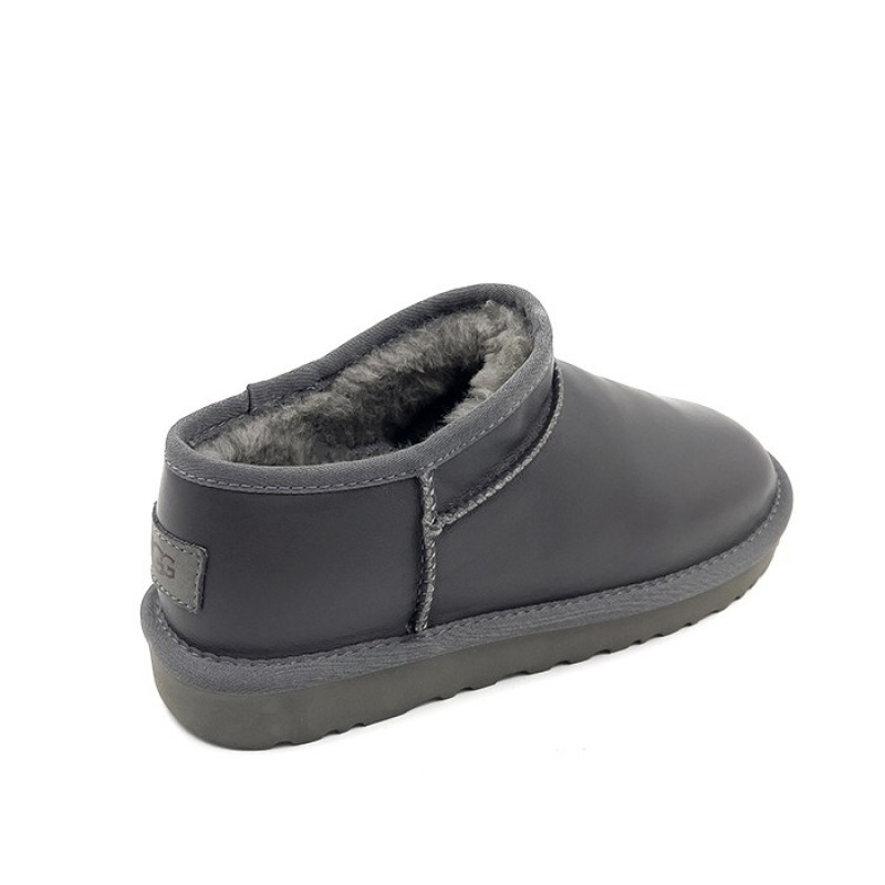 Женские Слипоны UGG Ultra Mini Tasman Leather Grey