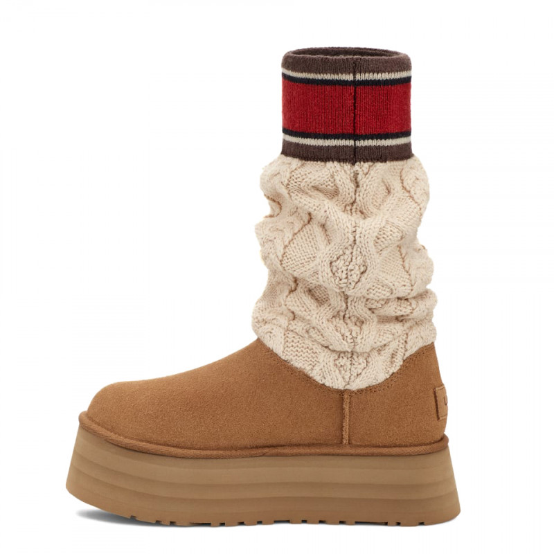 Женские Угги UGG Classic Sweater Letter Chestnut