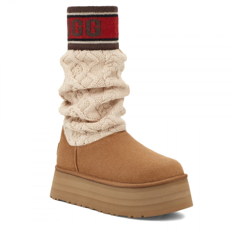 Женские Угги UGG Classic Sweater Letter Chestnut