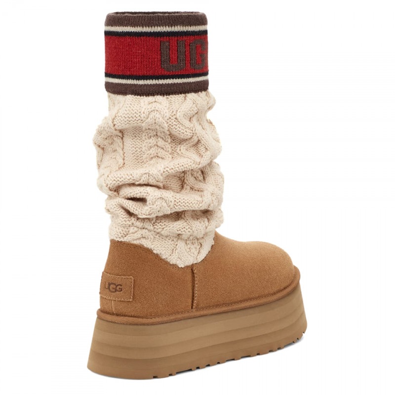 Женские Угги UGG Classic Sweater Letter Chestnut