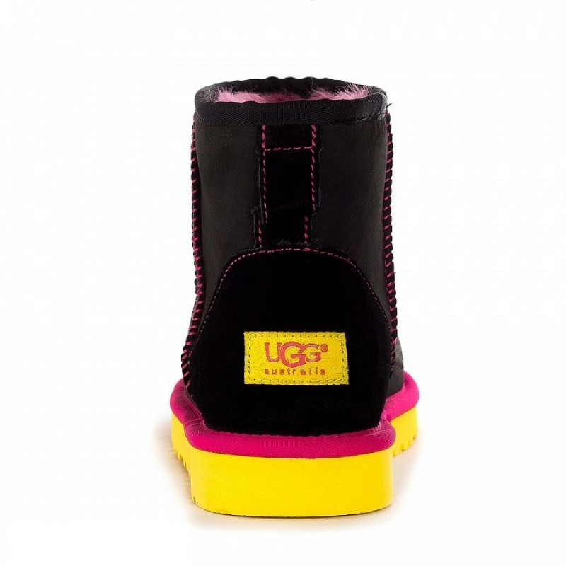 Женские Угги UGG Classic Mini II Black-Yellow