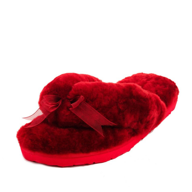 Женские тапочки UGG Fluff Flip Flop II Dark Purple