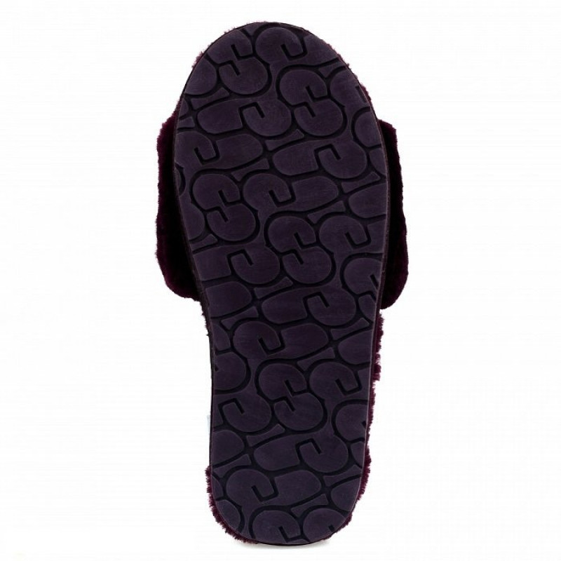 Женские тапочки UGG Fluff Slide Slippers Chocolate