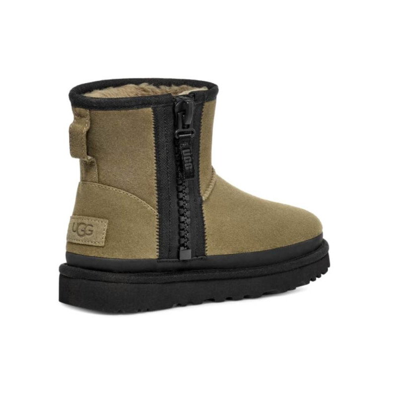 Женские Угги UGG Classic Mini Zipper Tape Logo Burnt Olive