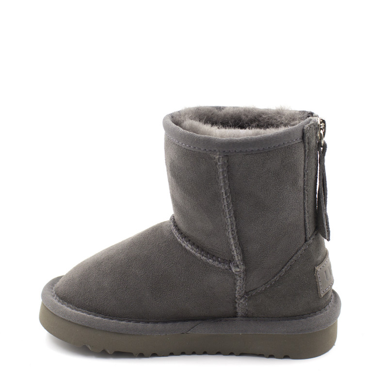 Детские Угги UGG Kids Classic Short Zip Grey