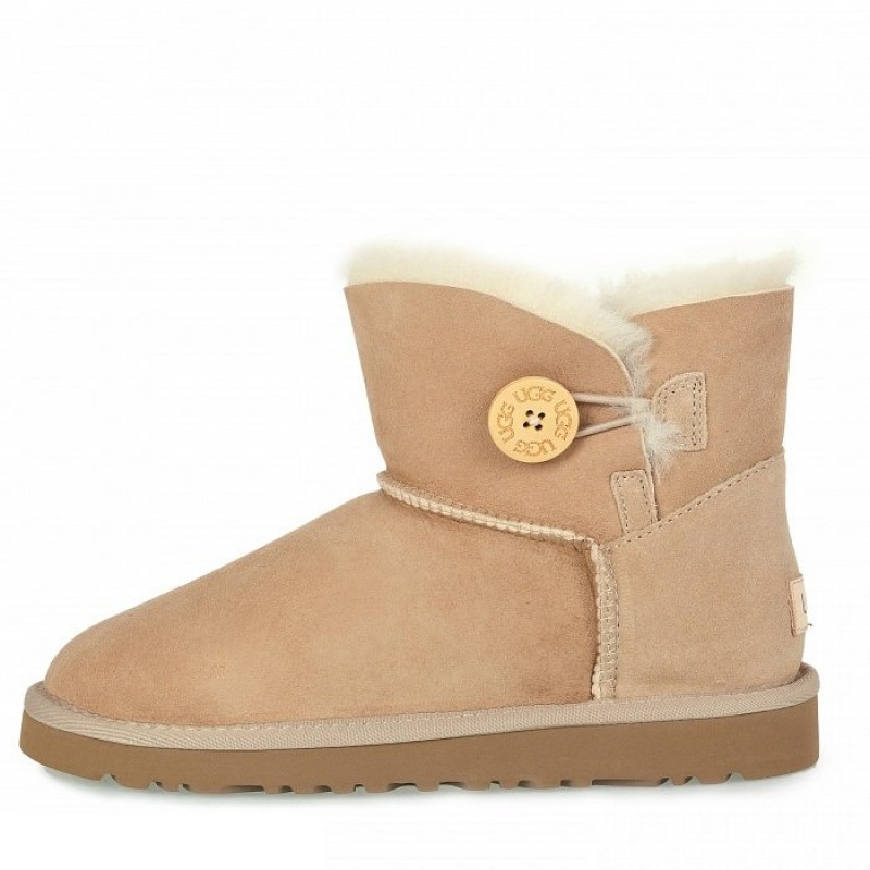 Женские угги UGG Mini Bailey Button II Sand
