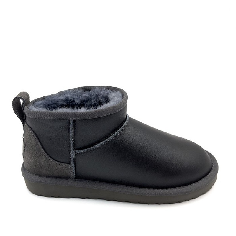 Женские Угги UGG Classic Ultra Mini Metallic Grey