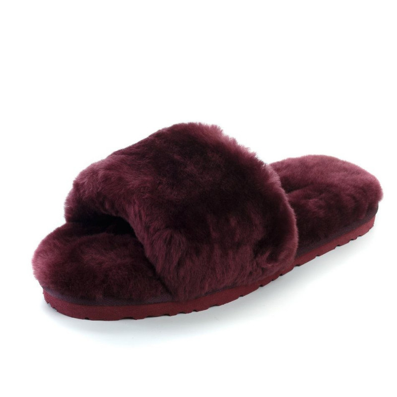 Женские тапочки UGG Fluff Slide Slippers Dark Purple