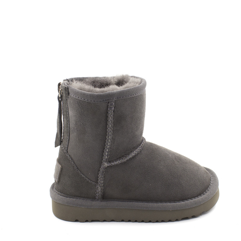 Детские Угги UGG Kids Classic Short Zip Grey