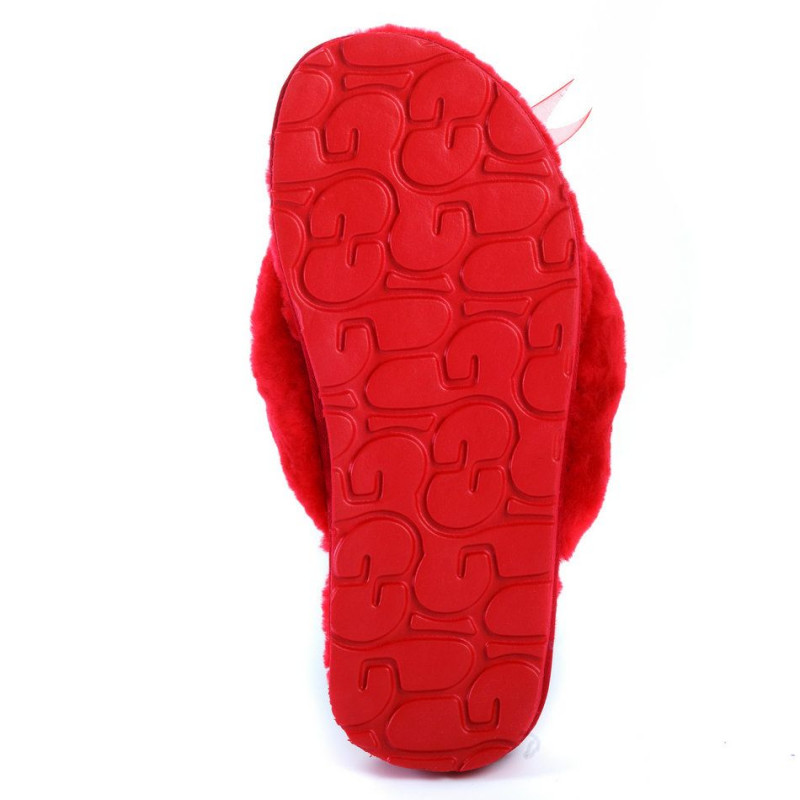Женские тапочки UGG Fluff Flip Flop II Red