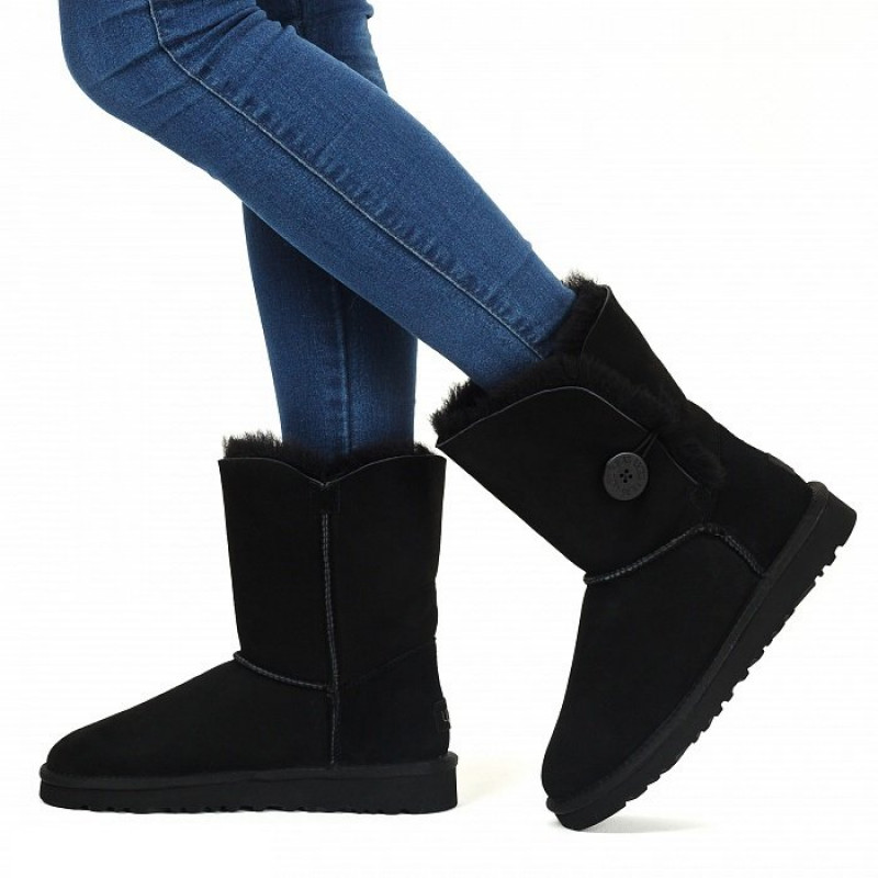 Женские угги UGG Bailey Button II Black