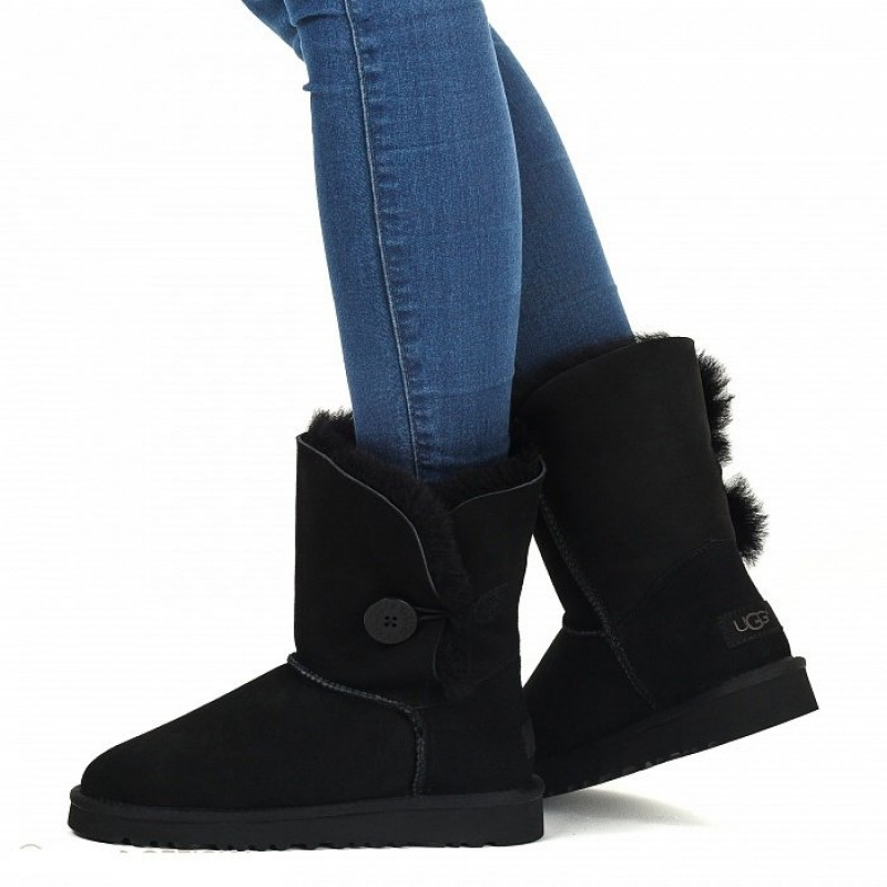 Женские угги UGG Bailey Button II Black