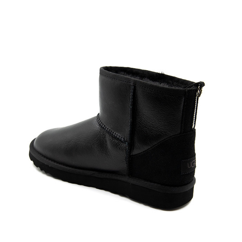 Мужские Угги UGG Mens Classic Mini Zip Metallic Black
