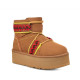 Женские Угги UGG Classic Mini Braid Platform Chestnut