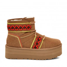 UGG Classic Mini Braid Platform Chestnut