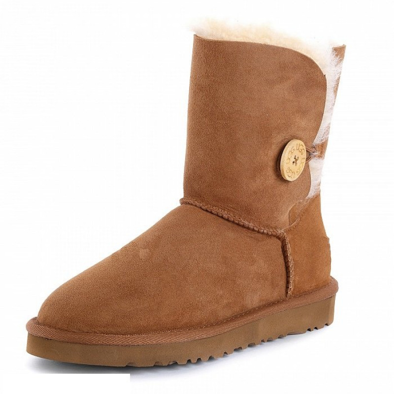 Женские угги UGG Bailey Button II Chestnut