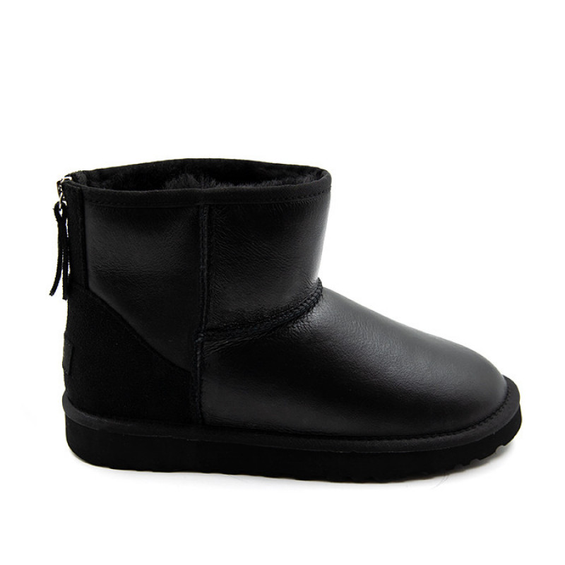 Мужские Угги UGG Mens Classic Mini Zip Metallic Black