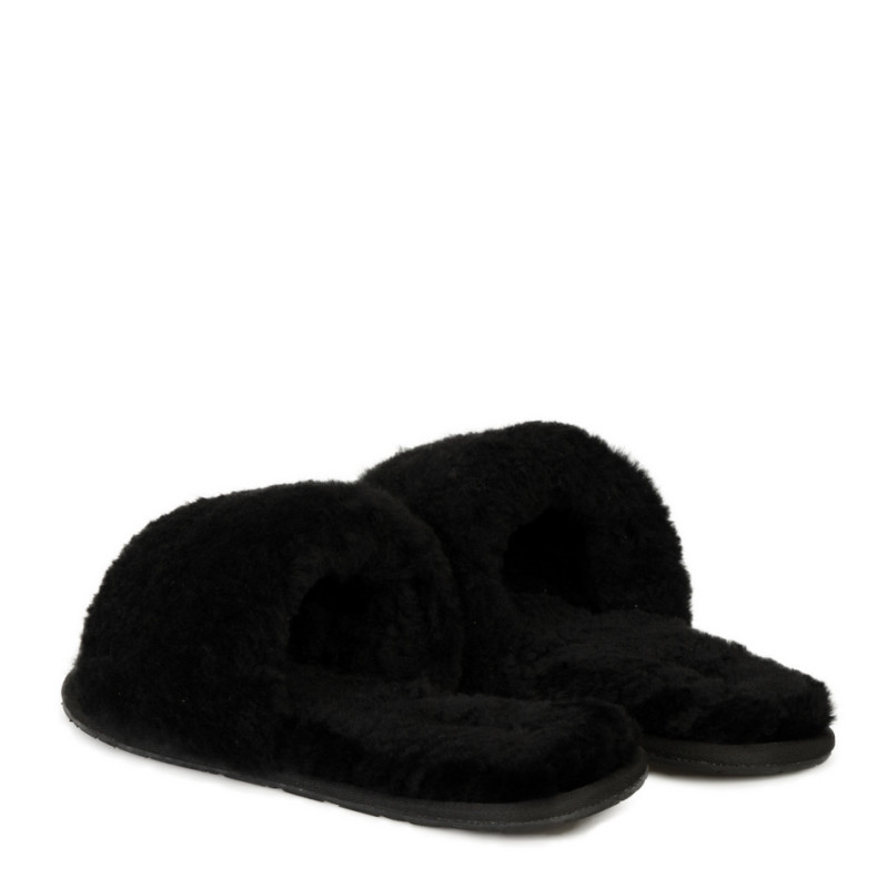 Женские тапочки UGG Fluff Slide Slippers Black
