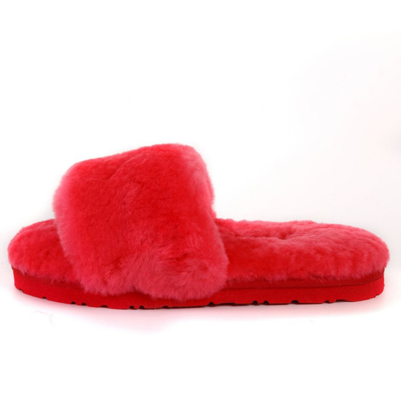 Женские тапочки UGG Fluff Slide Slippers Watermelon Red
